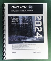 2024 Can-Am Outlander MAX 1000R DPS Owner’s Manual: 276 Pages & Clear Covers