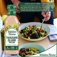 Zero-Calorie, Gluten-Free Thousand Island Dressing – 12 oz for Healthy Eating
