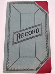 Record Book Mostly Blank Vintage Few Pages Missing Hardcover 12.75 By 8 Inches