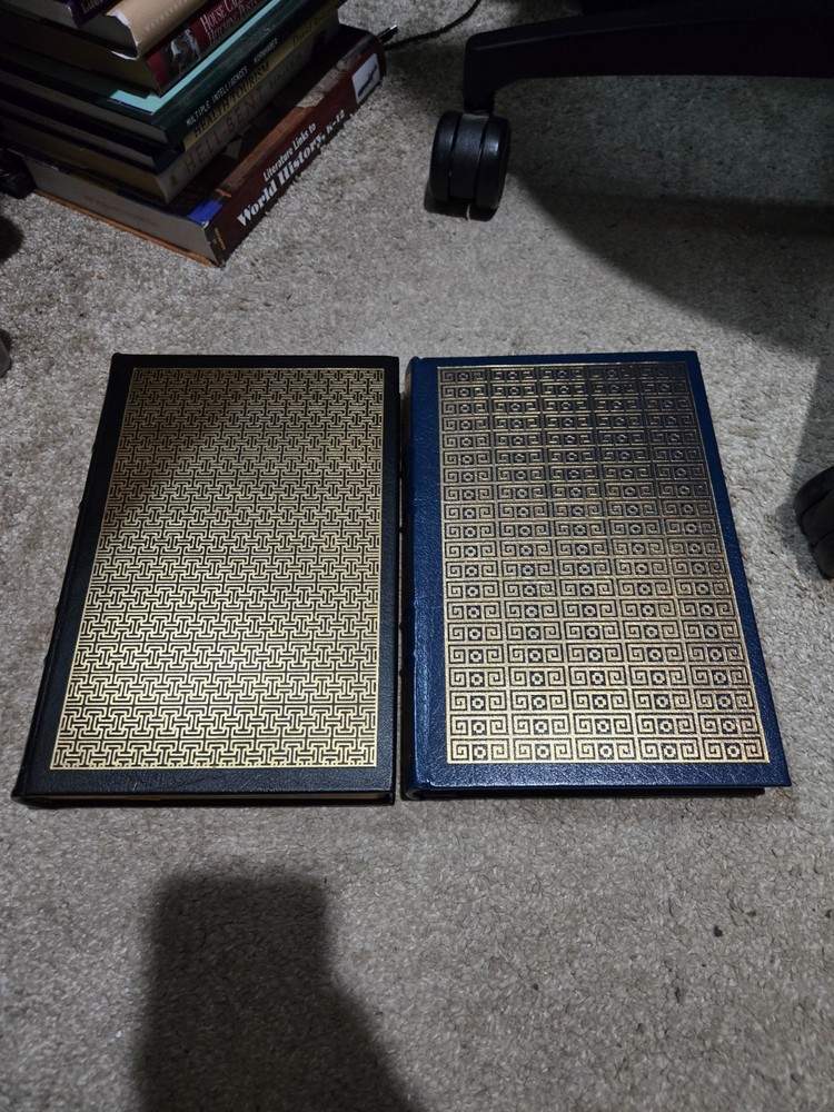 The Iliad and The Odyssey by Homer 1978-79 The Easton Press Leather Bound