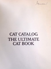 «Cat Catalog», The Ultimate Cat Book, Large «Very Good» 1st Ed. Book, 352 pages