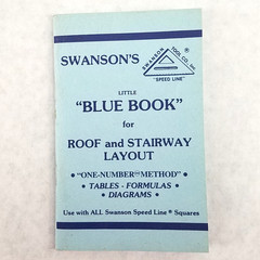 Swansons Little Blue Book for Roof and Stairway Layout Speedline 1988 LIKE NEW!
