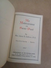 My Meditations on St. Paul 1967 Pocket by Father James E. Sullivan