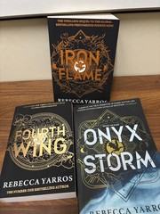 Onyx Storm + Iron Flame + Fourth wing by Rebecca Yarros Paperback & English