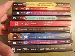 4K – 9 volumes of » THE 39 CLUES» books- soft & hardcover 2010’s