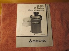 Delta 35 Gallon Dust Collector (Model 50-179) Manual: 8 Pages