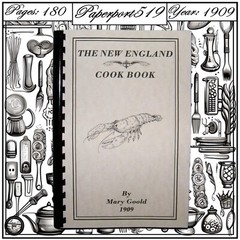 «1909» The New England Vintage Cook Book 180 Pages