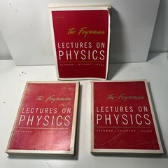 The Feynman Lectures on Physics Complete 3 Volumes Paperbacks 1966 1977 Textbook