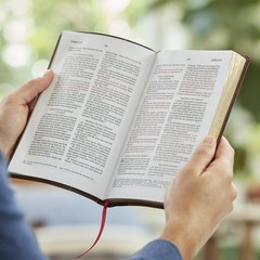 NKJV, Personal Size New Testament, Black Genuine Leather, Red Letter, Comfort…