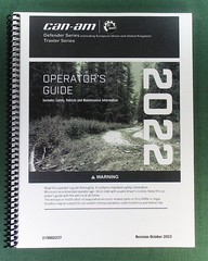 2022 Can-Am Defender DPS HD9 Owner’s Manual: 256 Pages & Protective Covers!