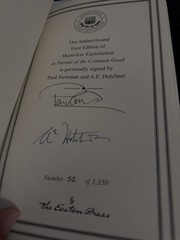 Paul Newman~Shameless Exploitation In Pursuit of the Common Good SIGNED2X Easton